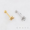 3D BUTTERFLY CHARM 316L SURGICAL STEEL TONGUE BARBELL